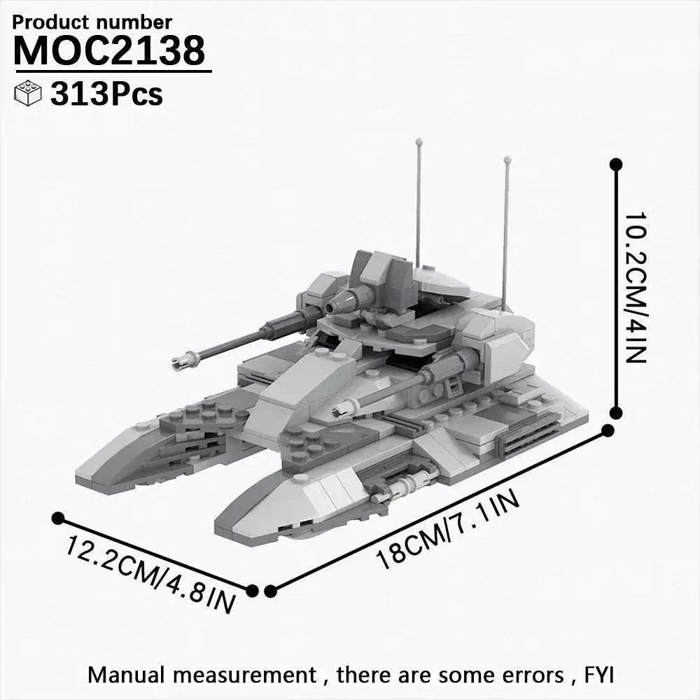 MOC Space War Tank Building Blocks Kit Educational Diorama Toy - Image 6
