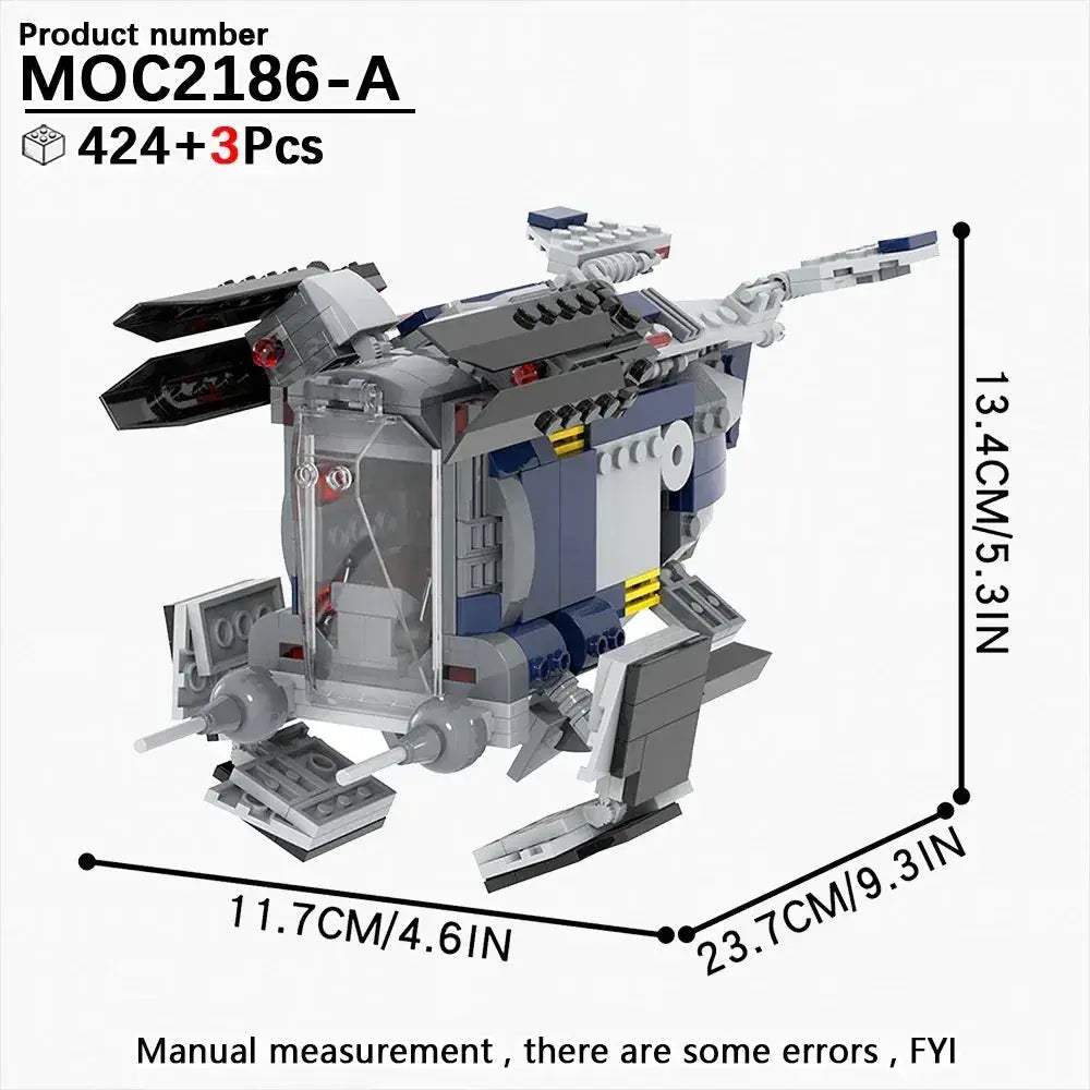 MOC Space Wars Fighter Building Blocks Set For Realistic Dioramas - Image 38