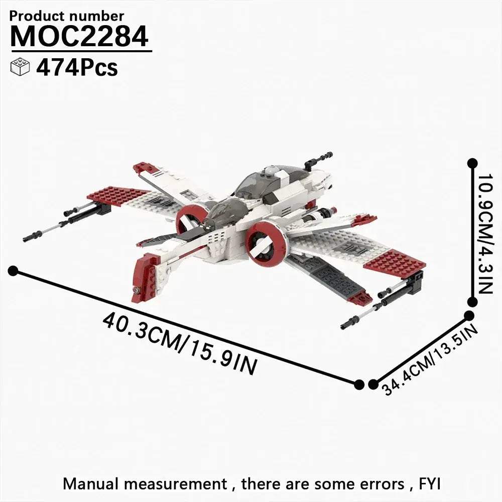 MOC Space Wars Fighter Building Blocks Set For Realistic Dioramas - Image 72