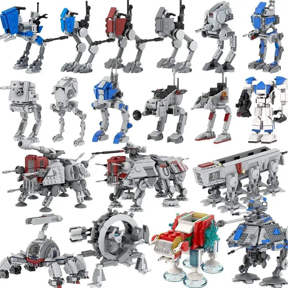 MOC Space Wars Walking Machine Building Blocks Set Educational Toy