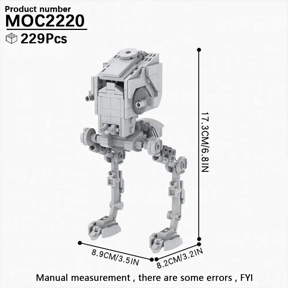 MOC Space Wars Walking Machine Building Blocks Set Educational Toy - Image 33