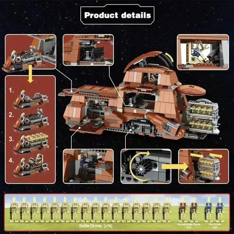 MOC Star Wars MTT Building Blocks Set 1326 Pieces LEGO Compatible - Image 4