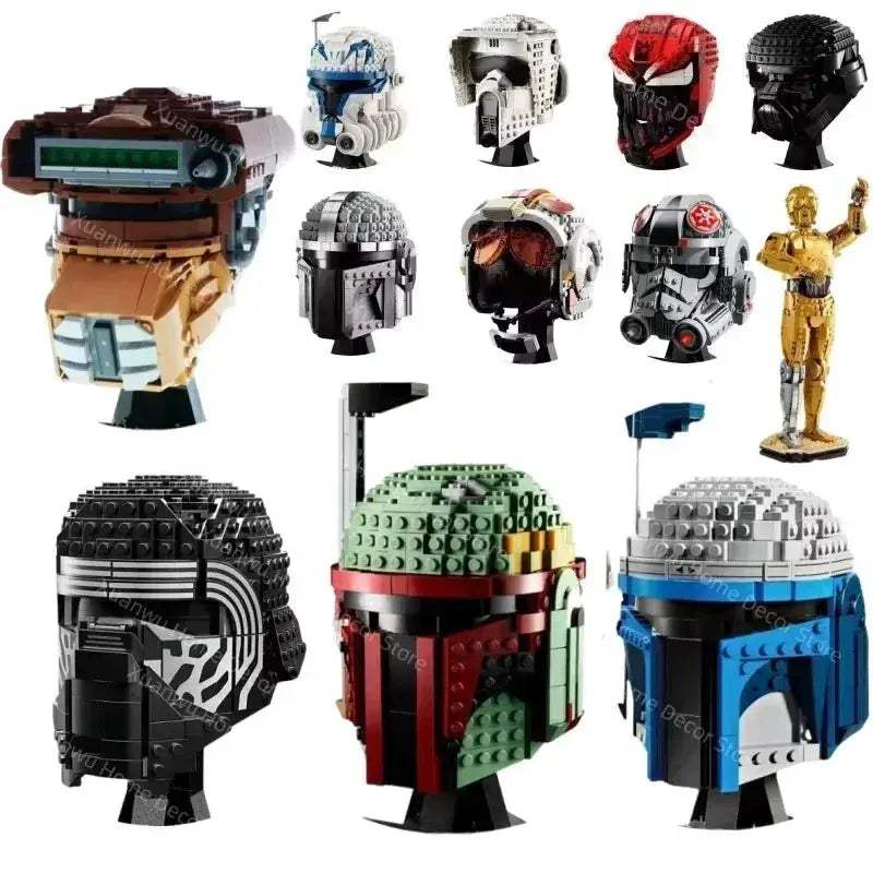 MOC Star Wars Space Combat Helmet Building Blocks Desk Decor - Image 2