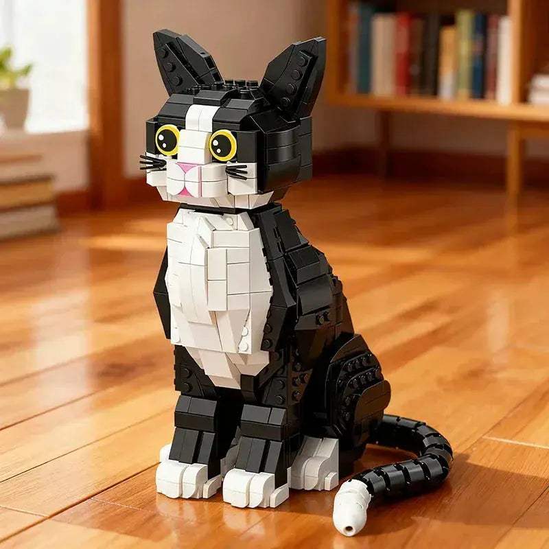 MOC Tuxedo Cat Building Blocks Educational Toy Gift For Kids - Image 2