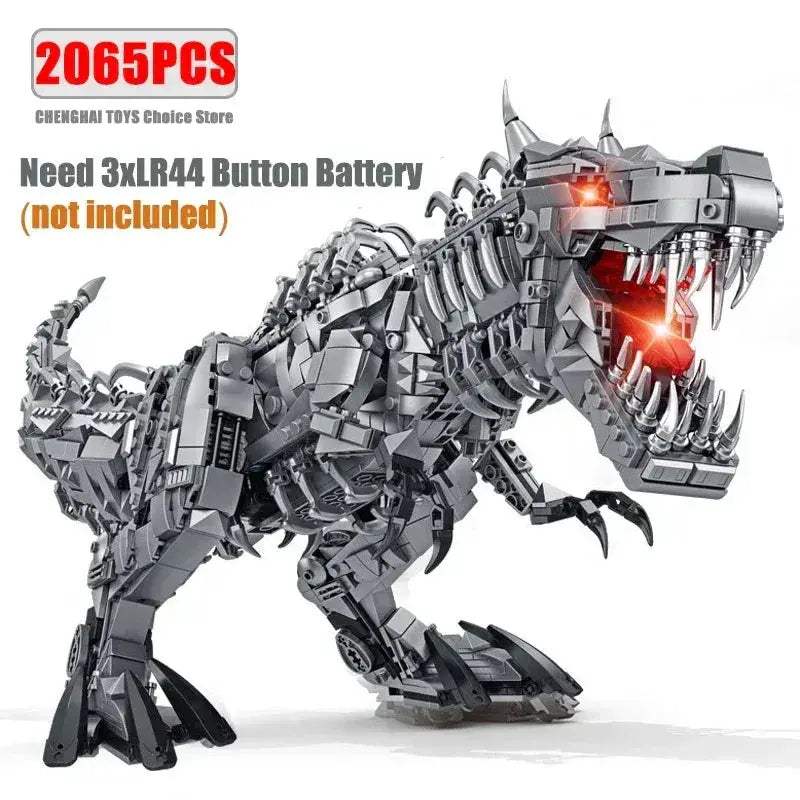 MOC Tyrannosaurus Rex Lighting Building Blocks Toy For Kids