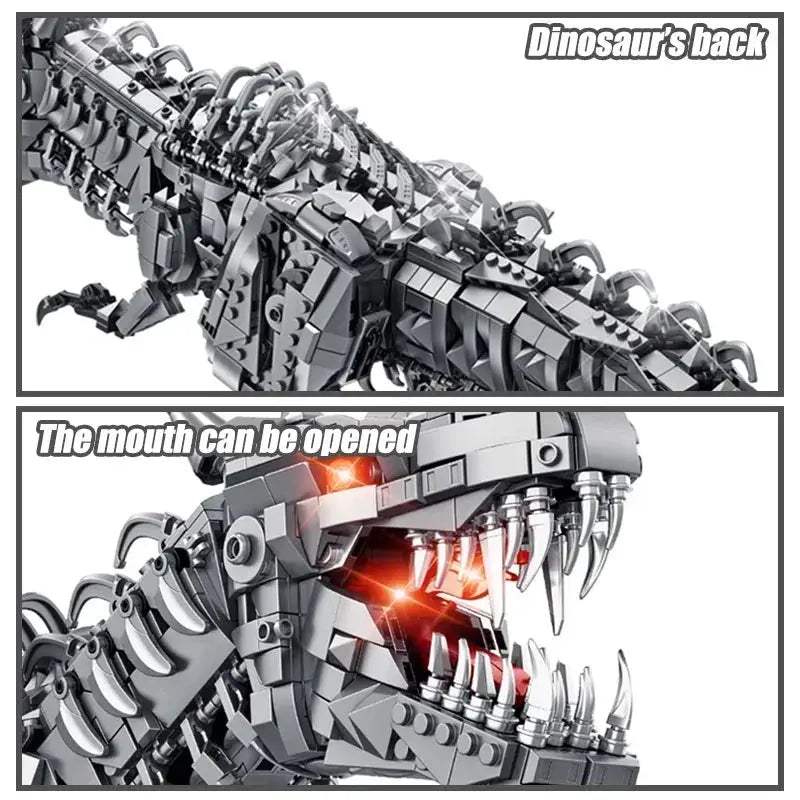 MOC Tyrannosaurus Rex Lighting Building Blocks Toy For Kids - Image 6