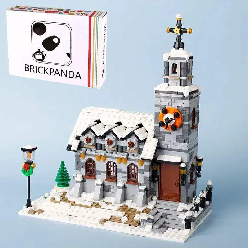 MOC Winter City Building Blocks Set Lego Compatible Christmas Village - Image 8