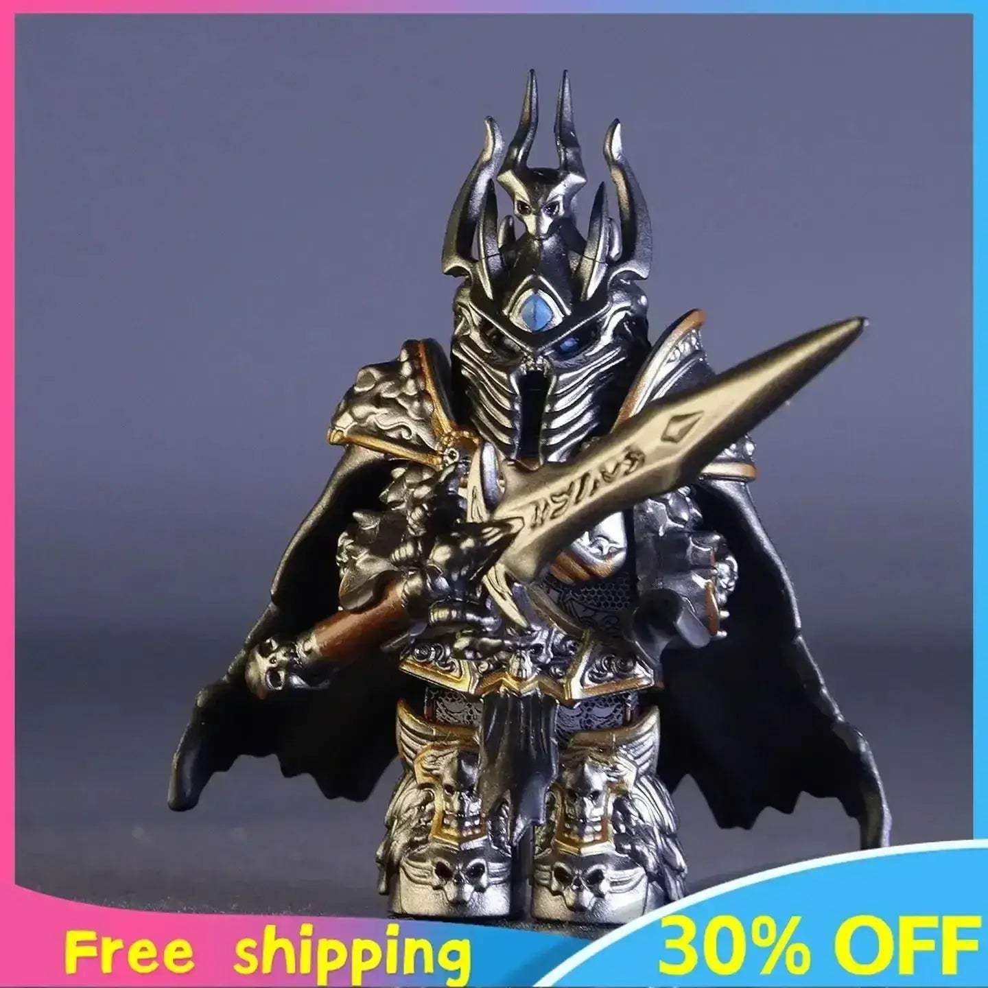 MOC World Of Warcraft Lich King Mini Action Figure Building Blocks - Image 2