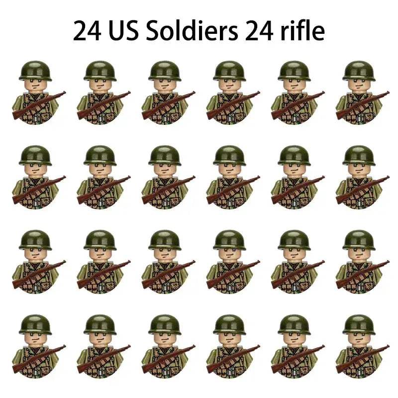 MOC World War II Military Building Blocks Soldier Set For Kids - Image 16