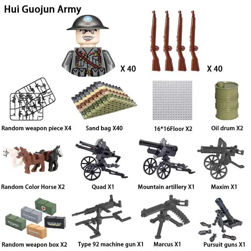 MOC World War II Military Building Blocks Soldier Set For Kids - Image 20