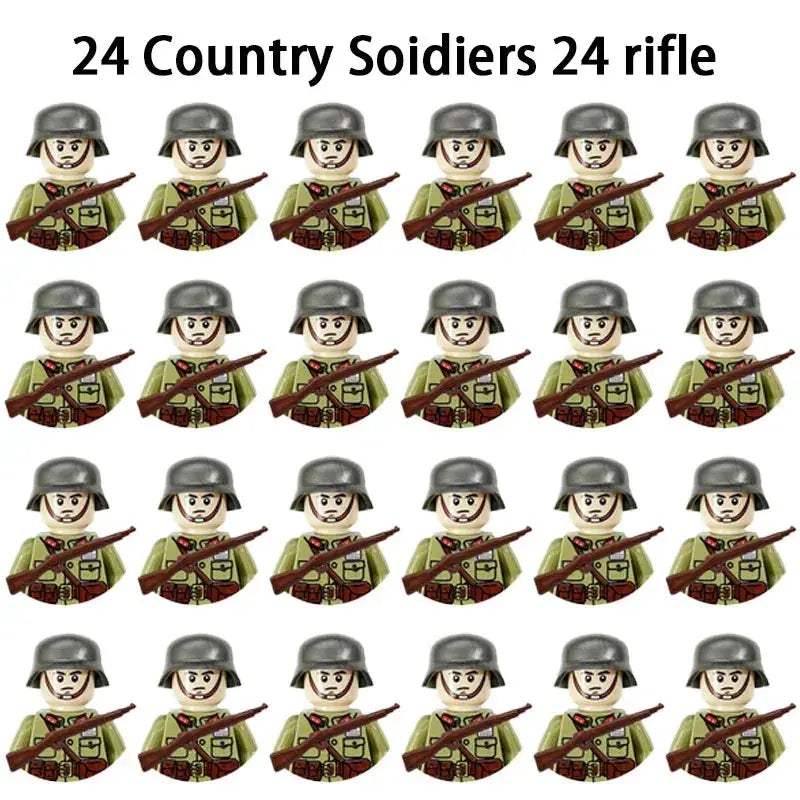 MOC World War II Military Building Blocks Soldier Set For Kids - Image 29