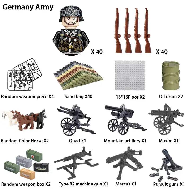 MOC World War II Military Building Blocks Soldier Set For Kids - Image 31