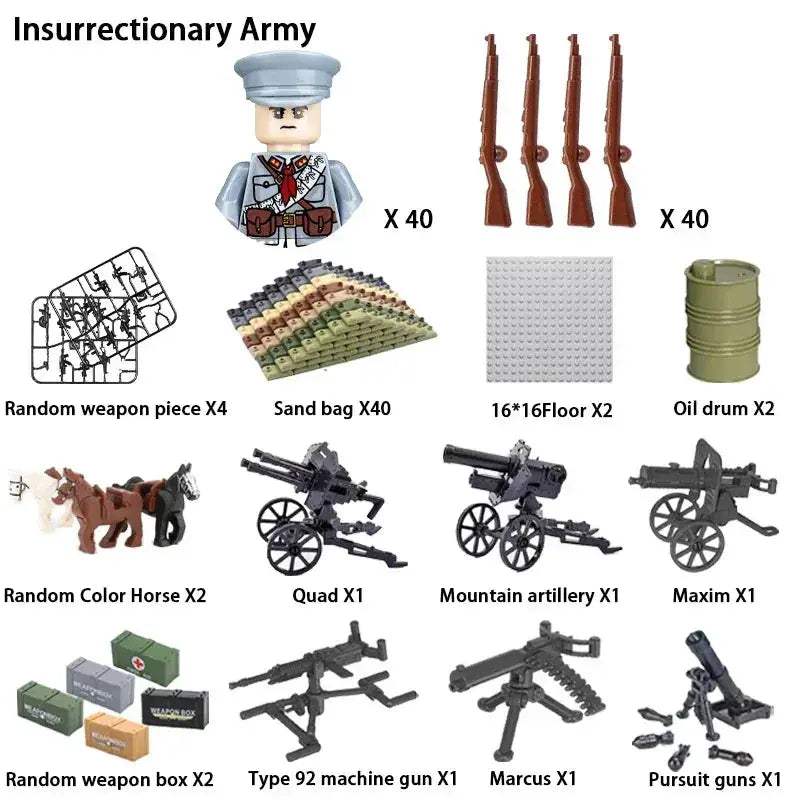 MOC World War II Military Building Blocks Soldier Set For Kids - Image 32