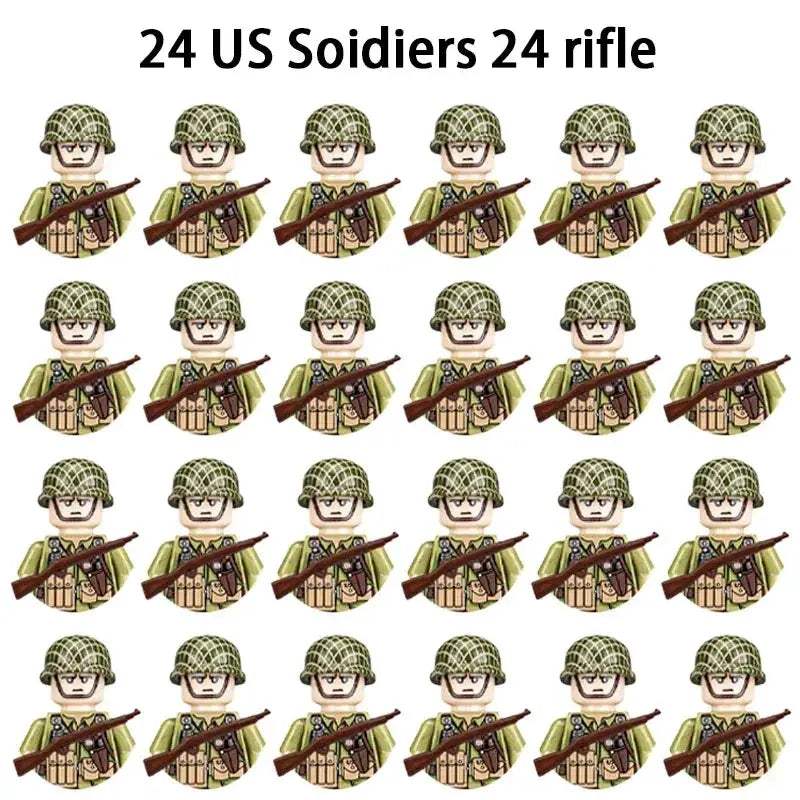 MOC World War II Military Building Blocks Soldier Set For Kids - Image 43