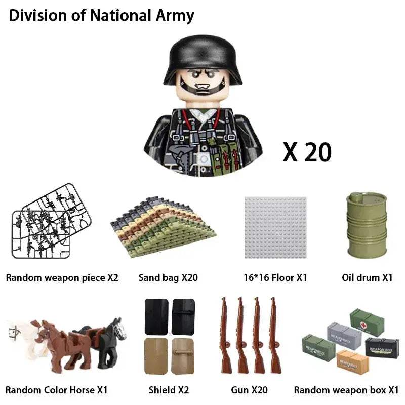 MOC World War II Military Building Blocks Soldier Set For Kids - Image 49