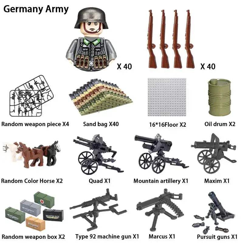MOC World War II Military Building Blocks Soldier Set For Kids - Image 52