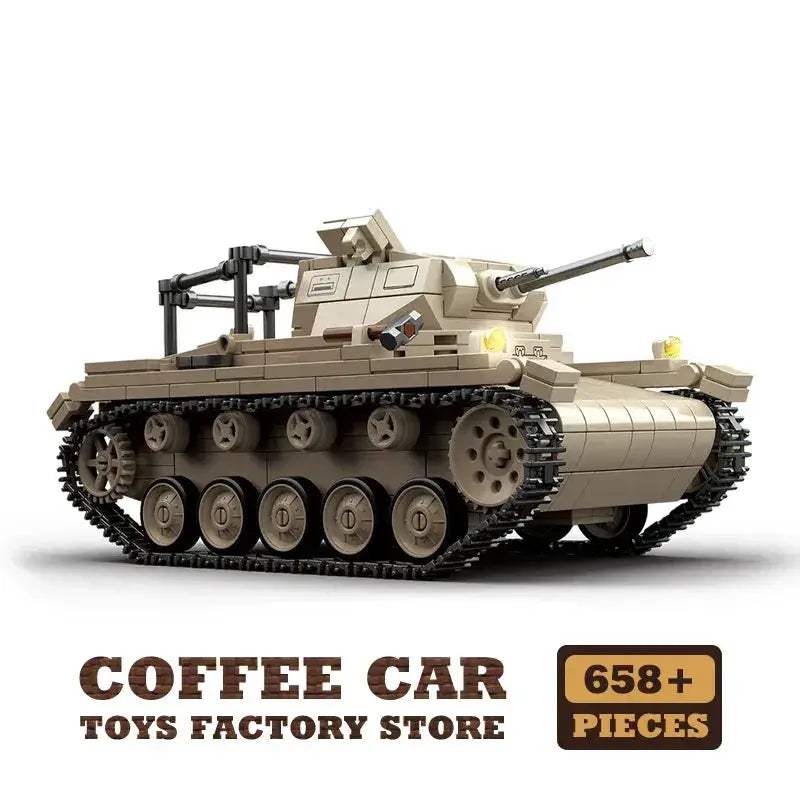 MOC WW2 Army Tank Building Blocks Lego Compatible Educational Toy - Image 14