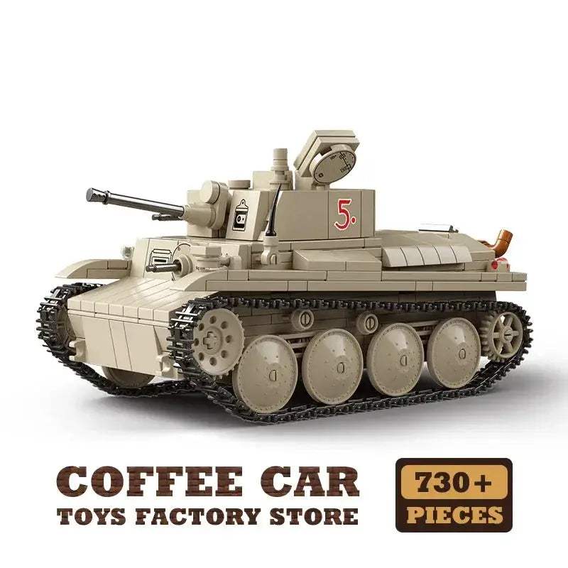 MOC WW2 Army Tank Building Blocks Lego Compatible Educational Toy - Image 7