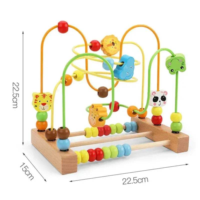 Montessori Wooden Bead Maze Toy For Toddlers Learning Math - Image 5