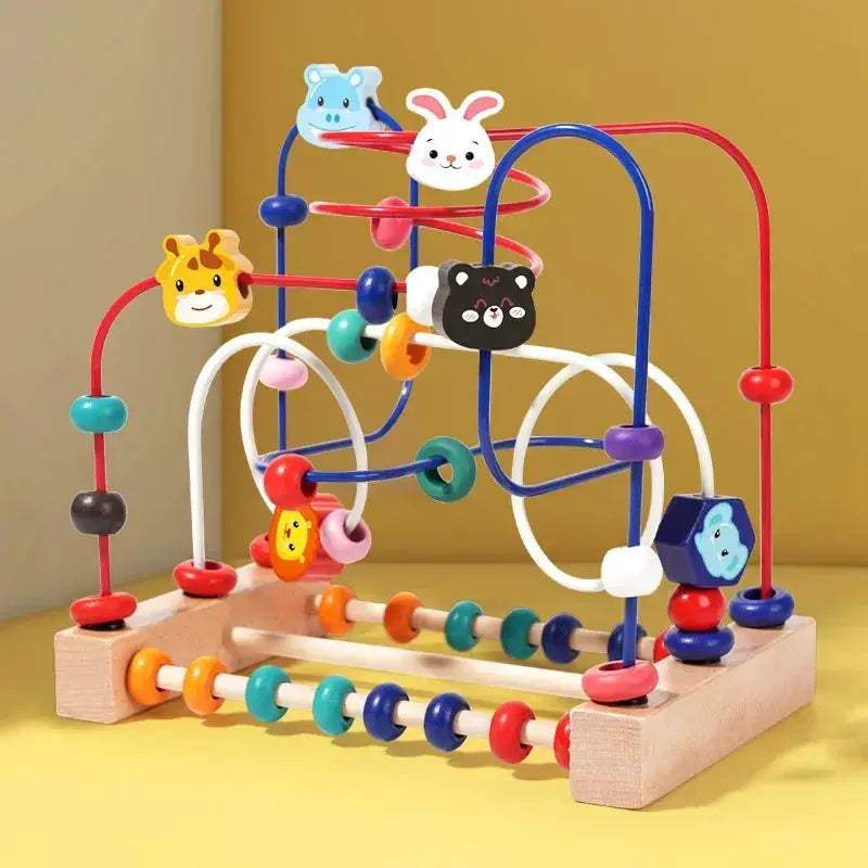 Montessori Wooden Bead Maze Toy For Toddlers Learning Math - Image 6