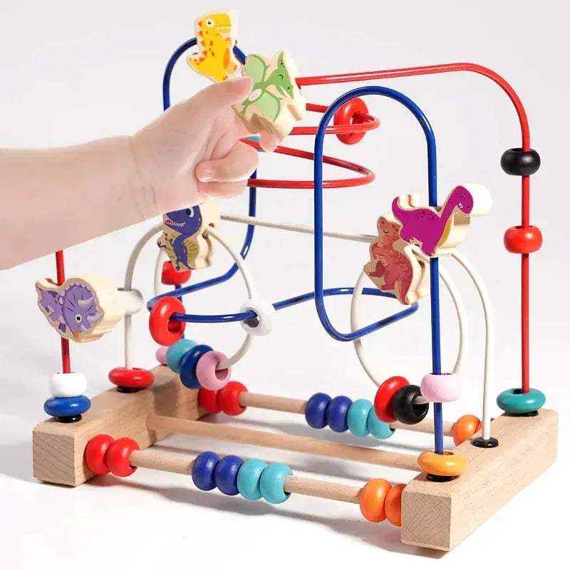 Montessori Wooden Bead Maze Toy For Toddlers Learning Math - Image 9