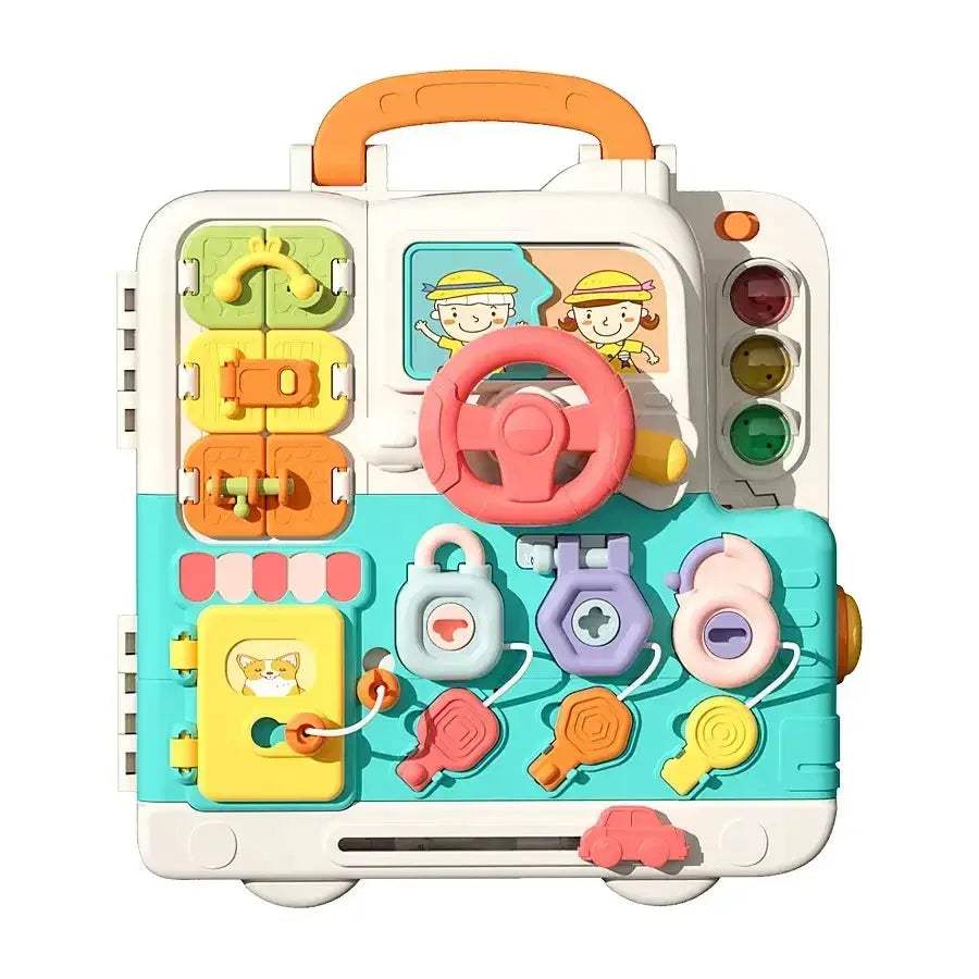 Montessori Busy Board for Babies Develops Fine Motor Skills - Image 8