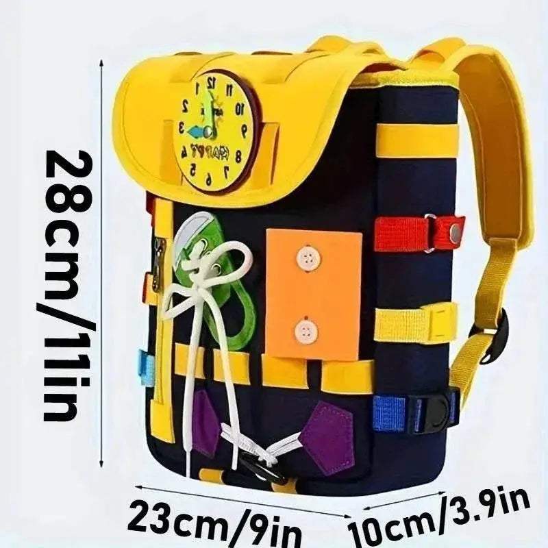 Montessori Felt Backpack With Buckles And Zippers - Image 3
