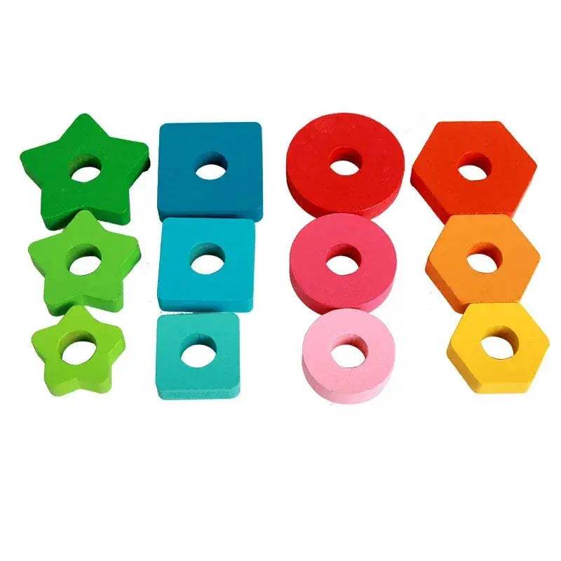 Montessori Shape Matching Game Wooden Educational Toy For Kids - Image 4
