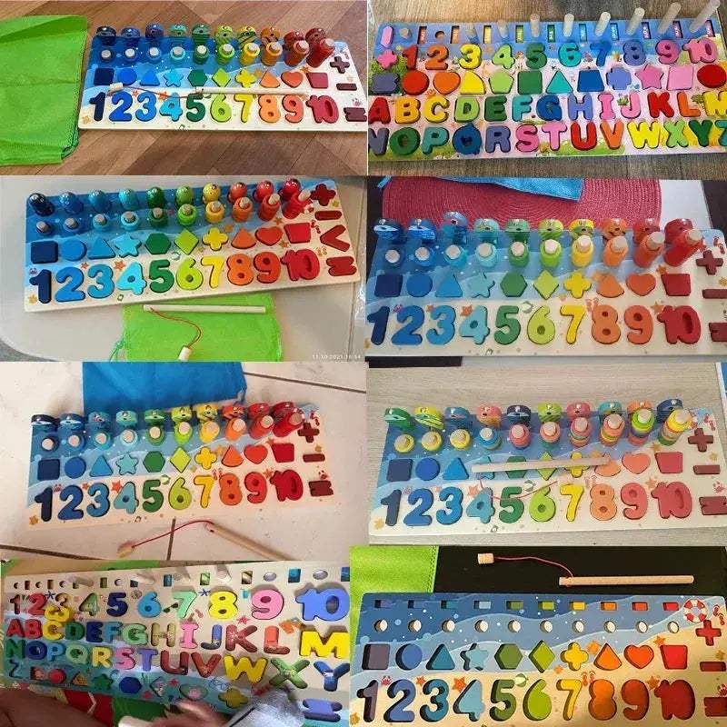 Montessori Math Toys Magnetic Fishing Shape Learning - Image 6