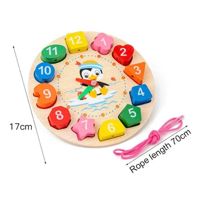 Montessori Wooden Clock Puzzle for Kids Educational Gift - Image 6