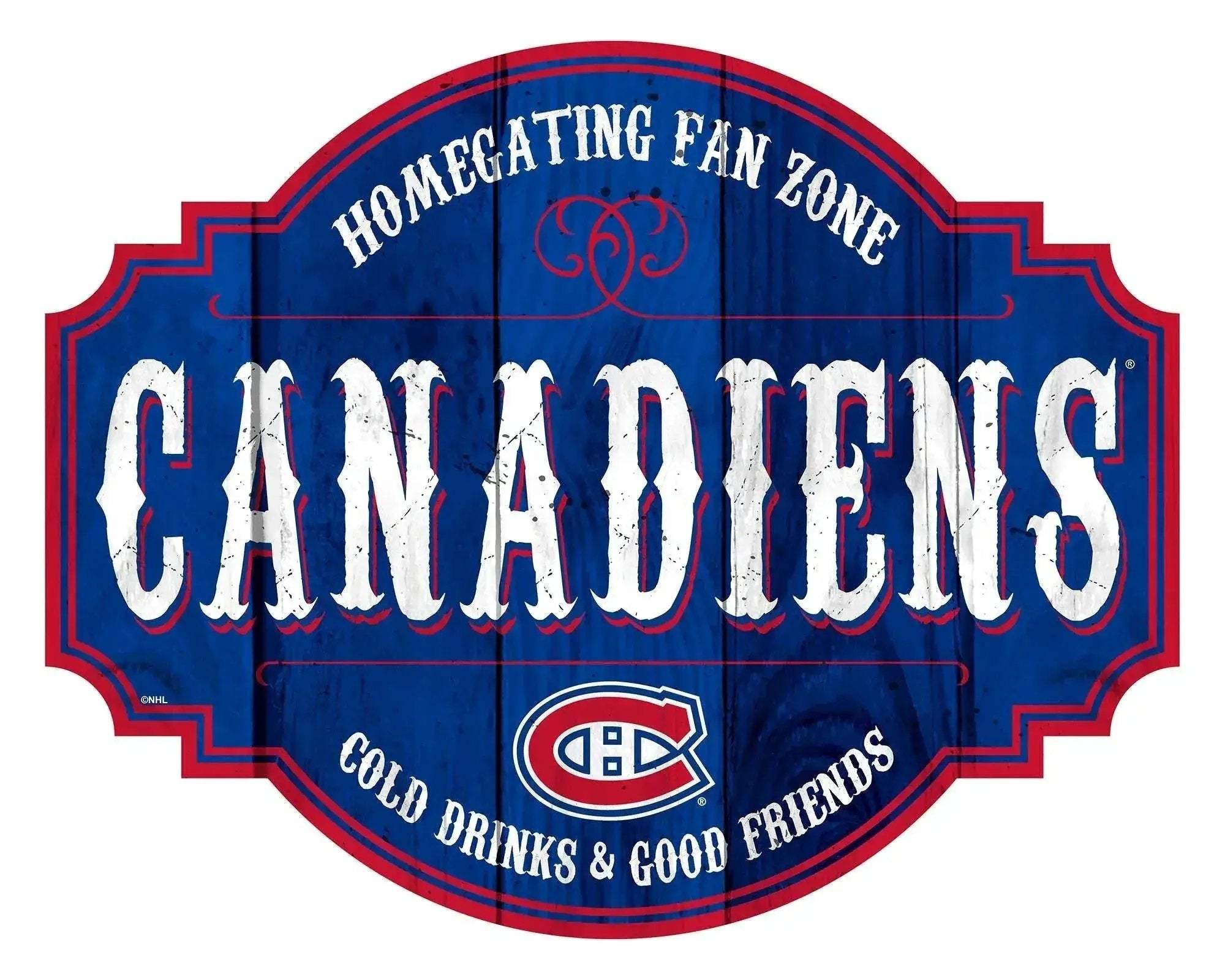 Montreal Canadiens Wood Sign 12 Inch Homegating Tavern