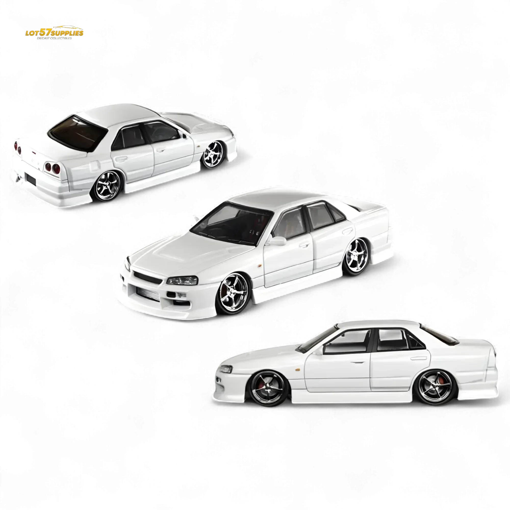 Mortal Nissan ER34 Skyline Uras Pearl White 1:64