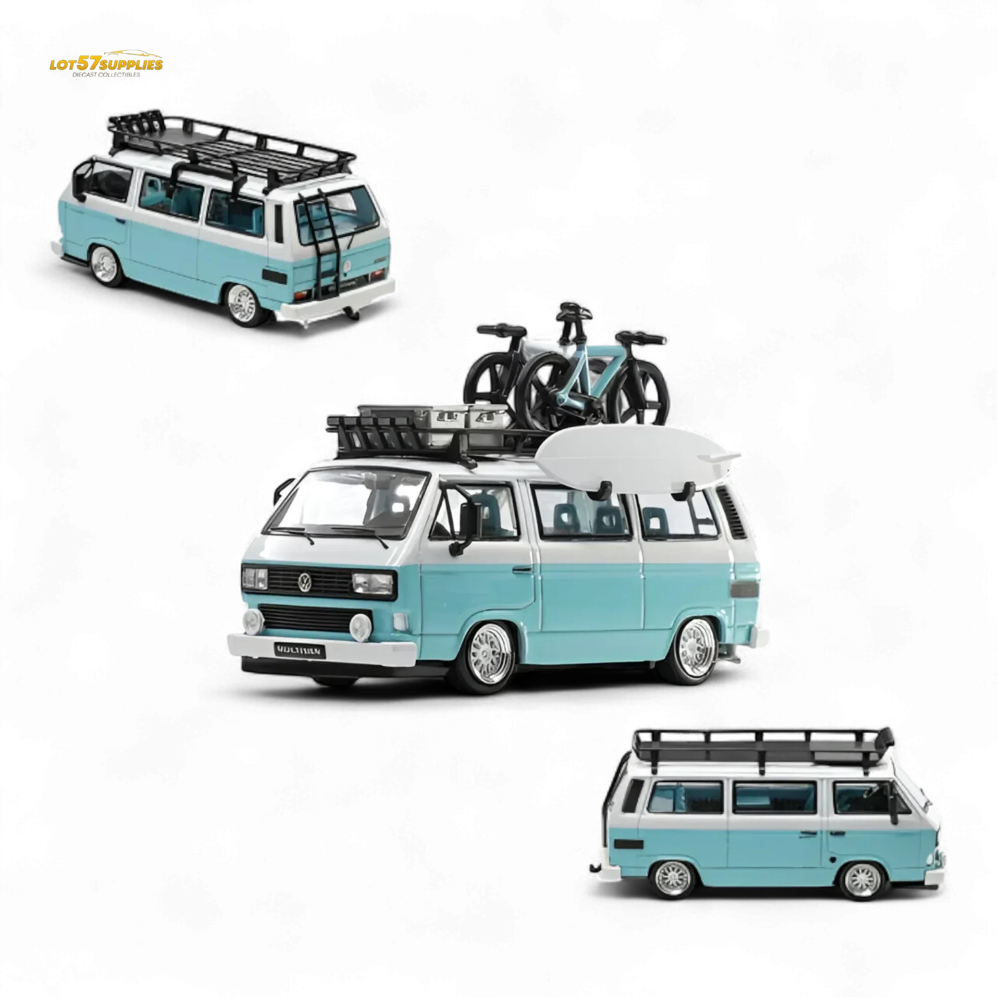 Mortal VW T3 Lowrider Van Diecast 1:64 With Opening Doors