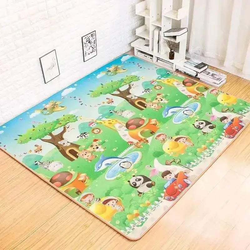 MoShuBeCN Baby Play Mat Double Sided Animals Educational Soft Rug For Babies