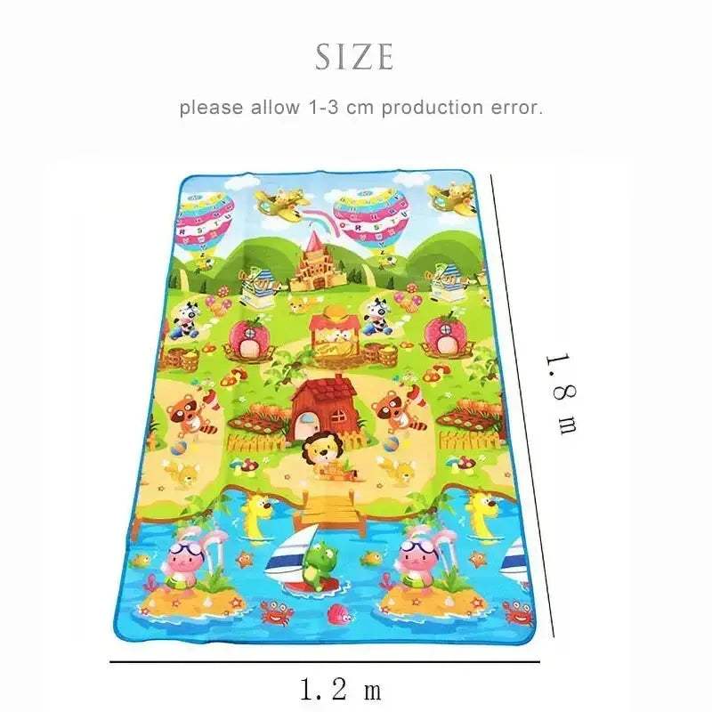MoShuBeCN Baby Play Mat Double Sided Animals Educational Soft Rug For Babies - Image 6
