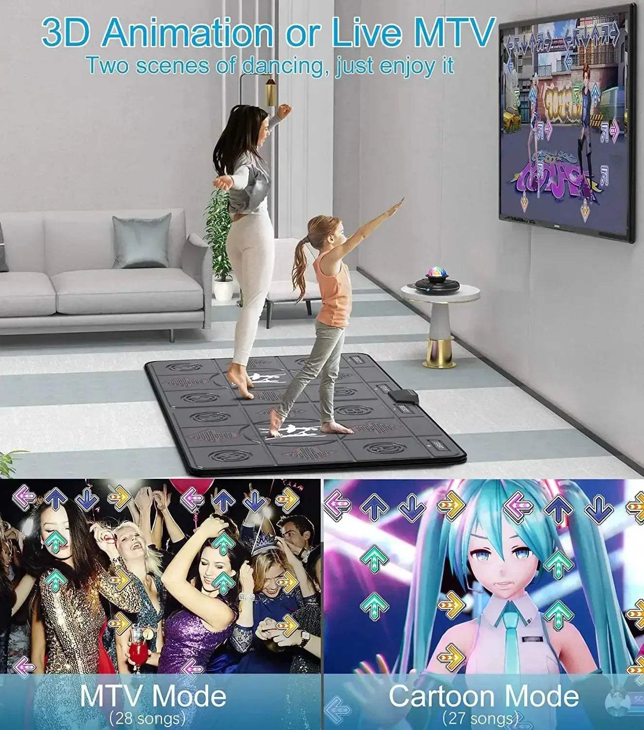 Motion Sensing Dance Mat TV And PC Dual Wireless Controllers - Image 2