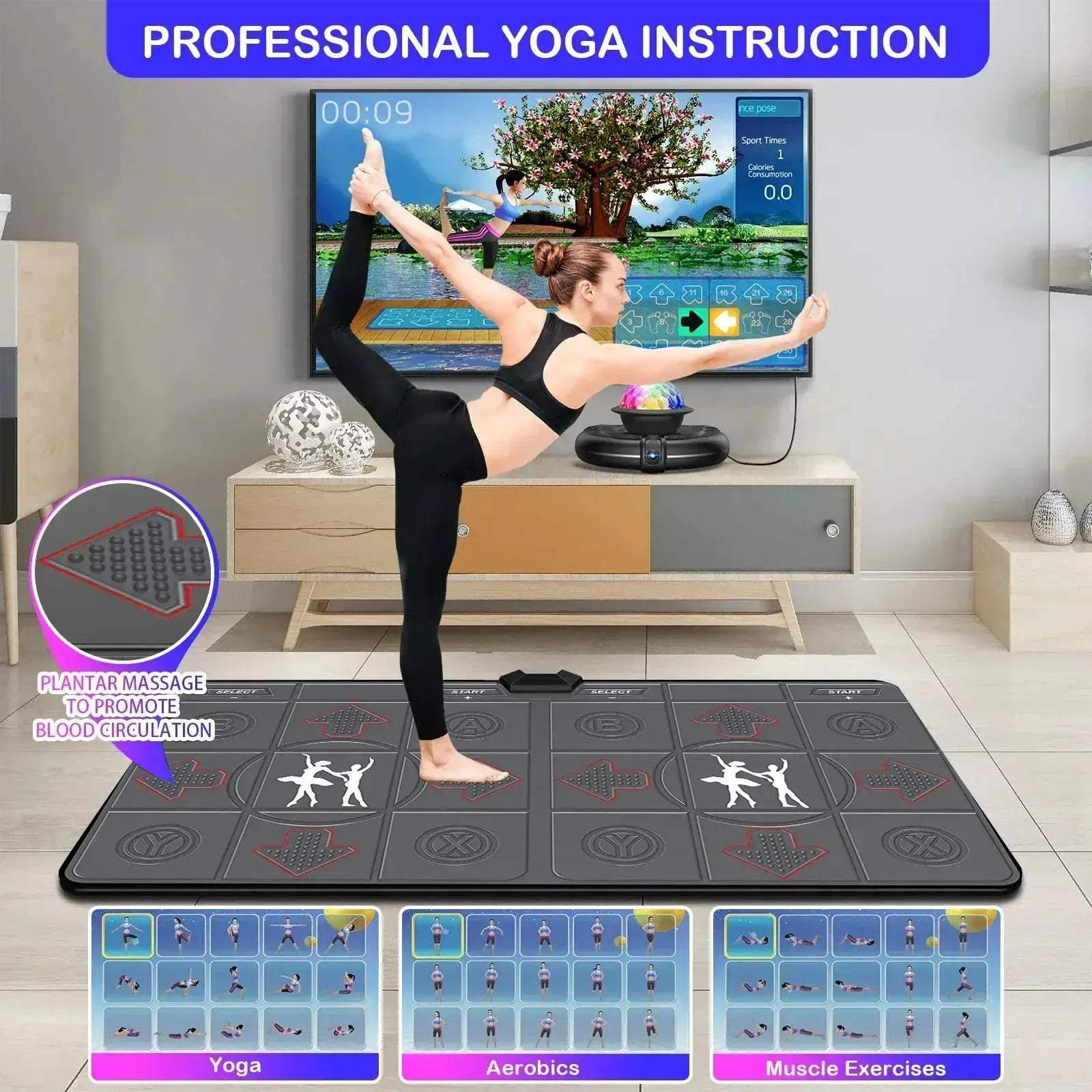 Motion Sensing Dance Mat TV And PC Dual Wireless Controllers - Image 4