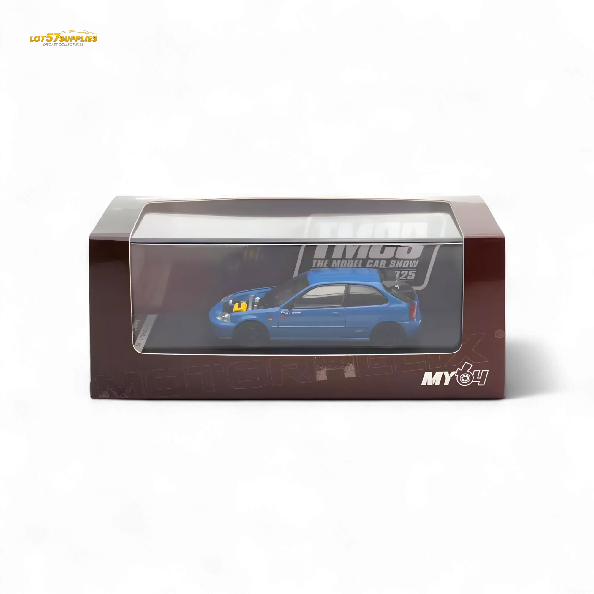 Motorhelix Honda Civic EK9 Blue 1:64 - Image 2