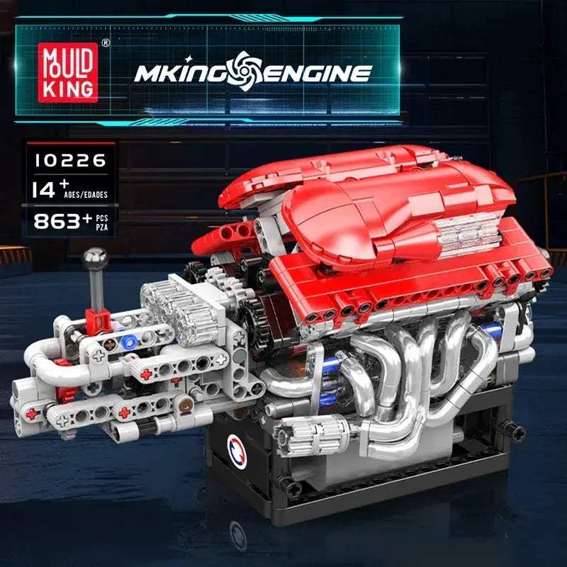 Motorized V12 Engine Building Block Set For Kids Gift - Image 2