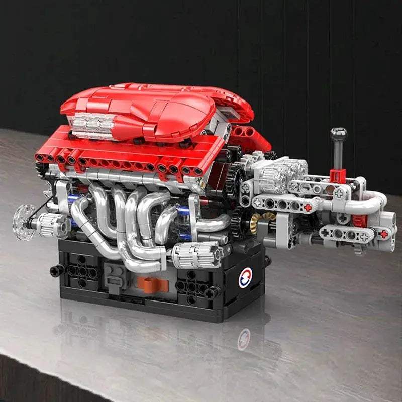 Motorized V12 Engine Building Block Set For Kids Gift - Image 3