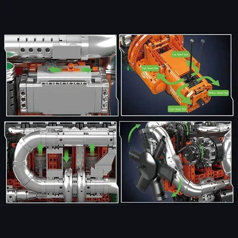 Mould King 10200 Technic Engine Building Block Set Educational Challenge - Image 6