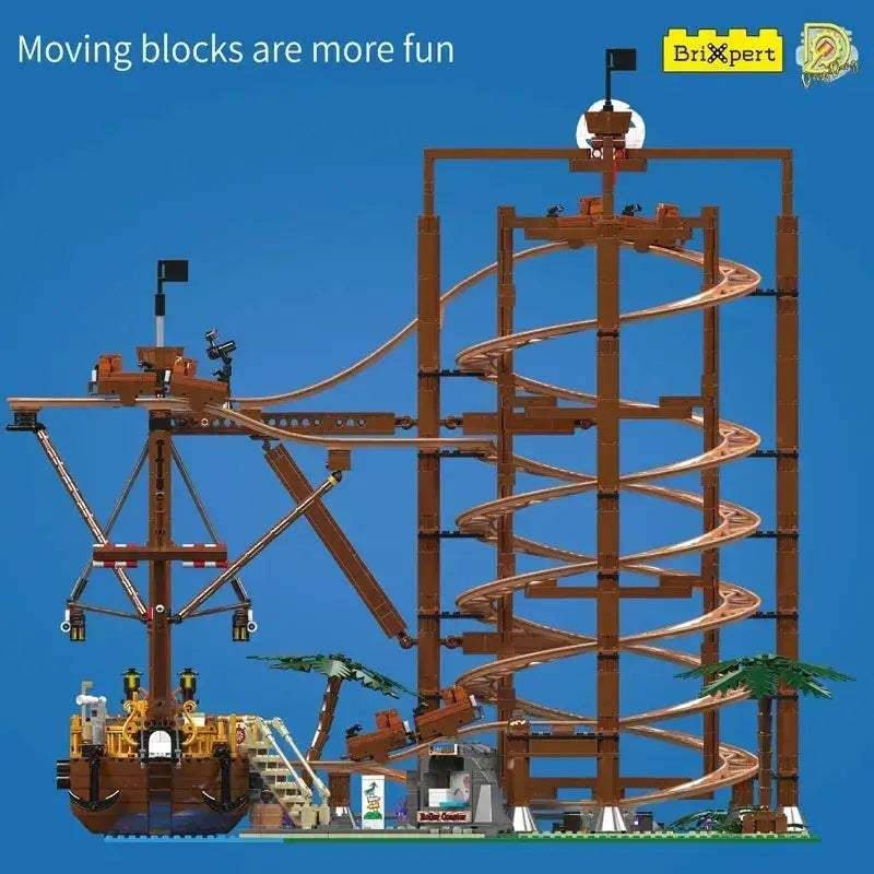 Mould King Roller Coaster Building Block Set Motorized - Image 3
