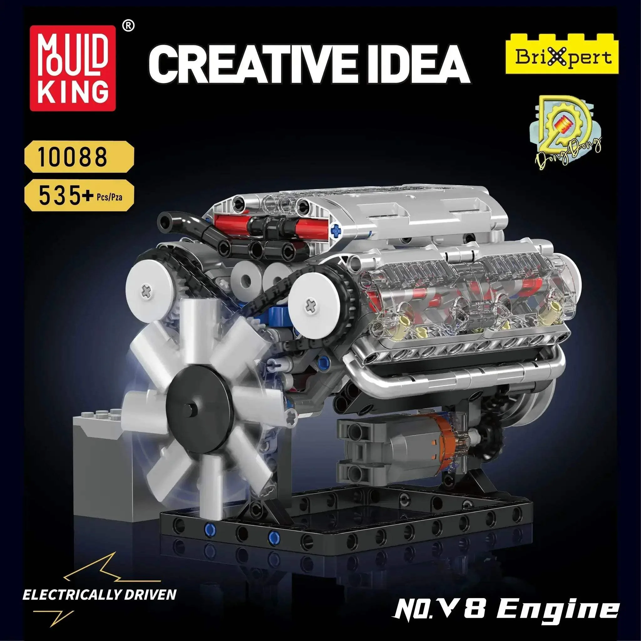 Mould King V8 Engine Building Kit Educational Gift - Image 2
