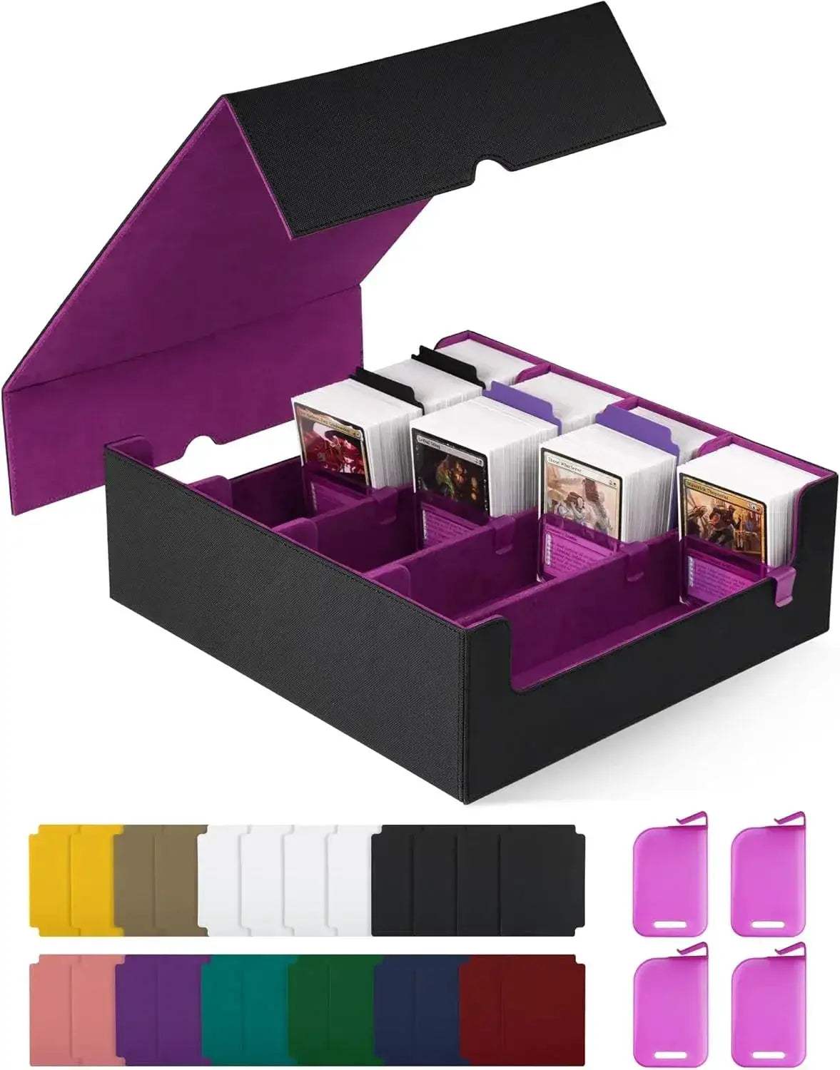 MTG Card Storage Box Holds 2400 Sleeved Cards With Dividers - Image 4