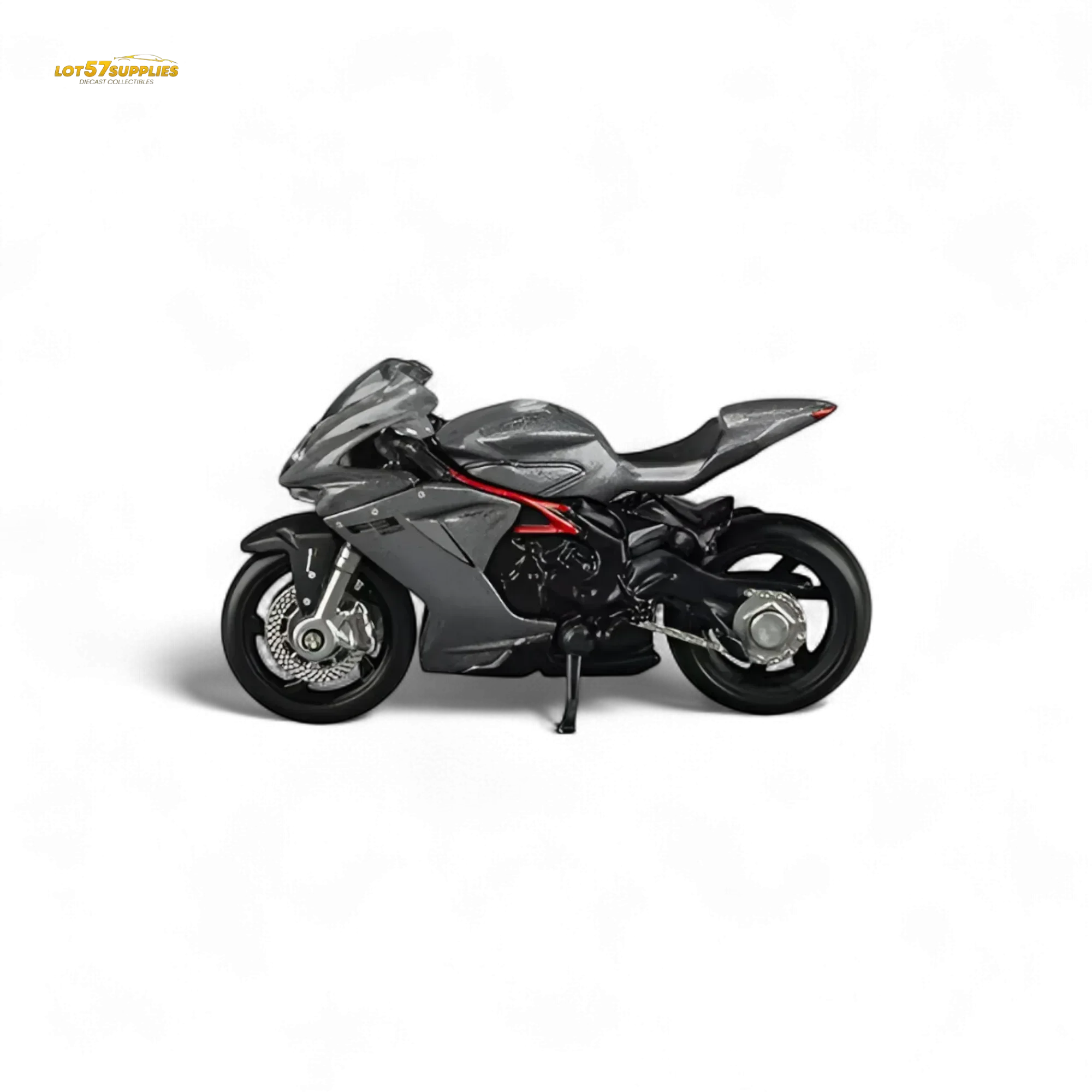 MV Agusta F3 Rosso Diecast Model 1:64 In Metallic Gray - Image 3