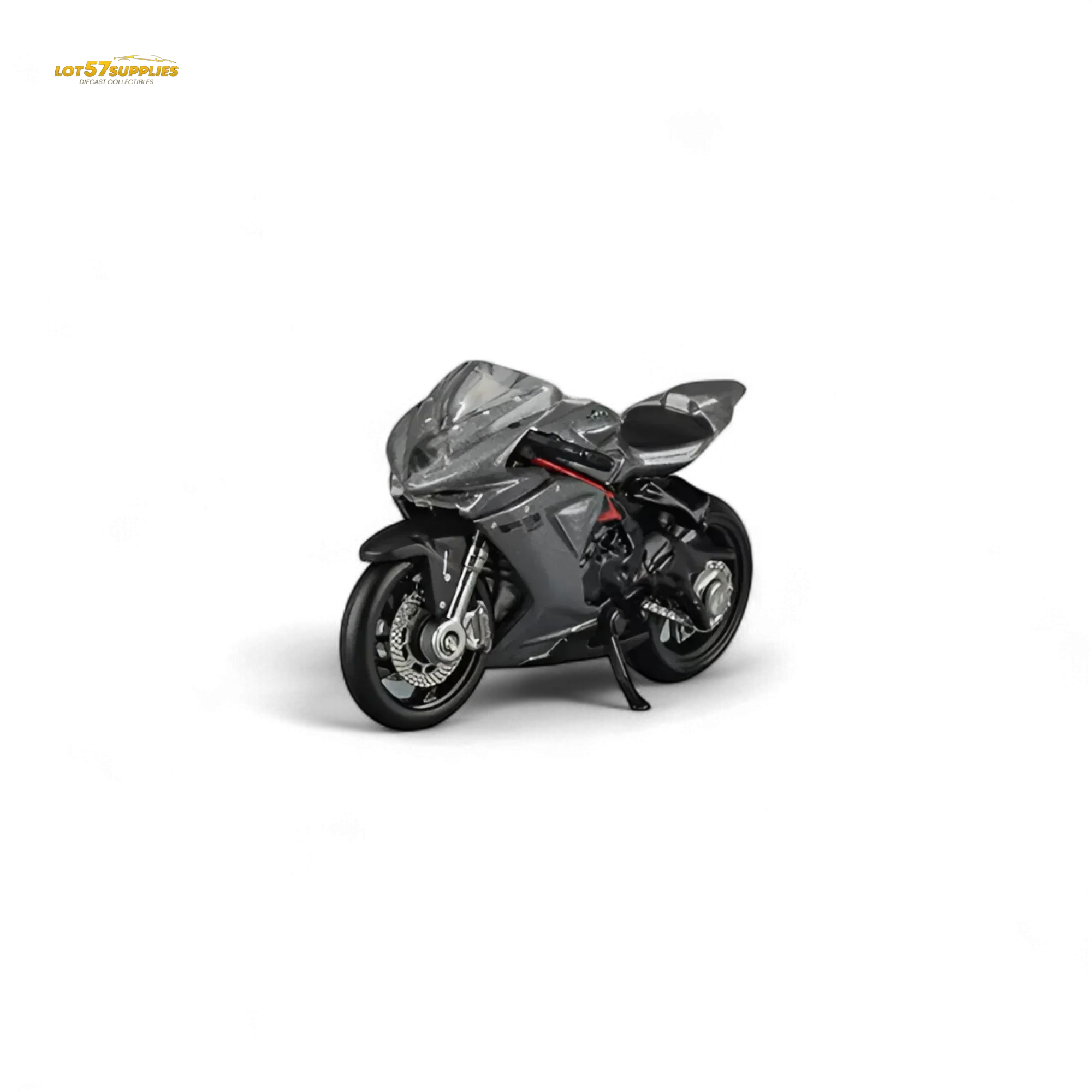 MV Agusta F3 Rosso Diecast Model 1:64 In Metallic Gray - Image 4