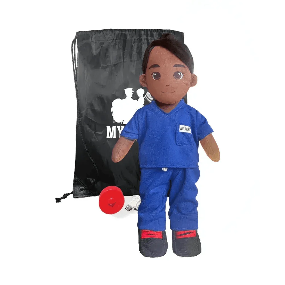 My Hero™ Medical Hero Scrubs | Custom Recordable Plush - Image 4