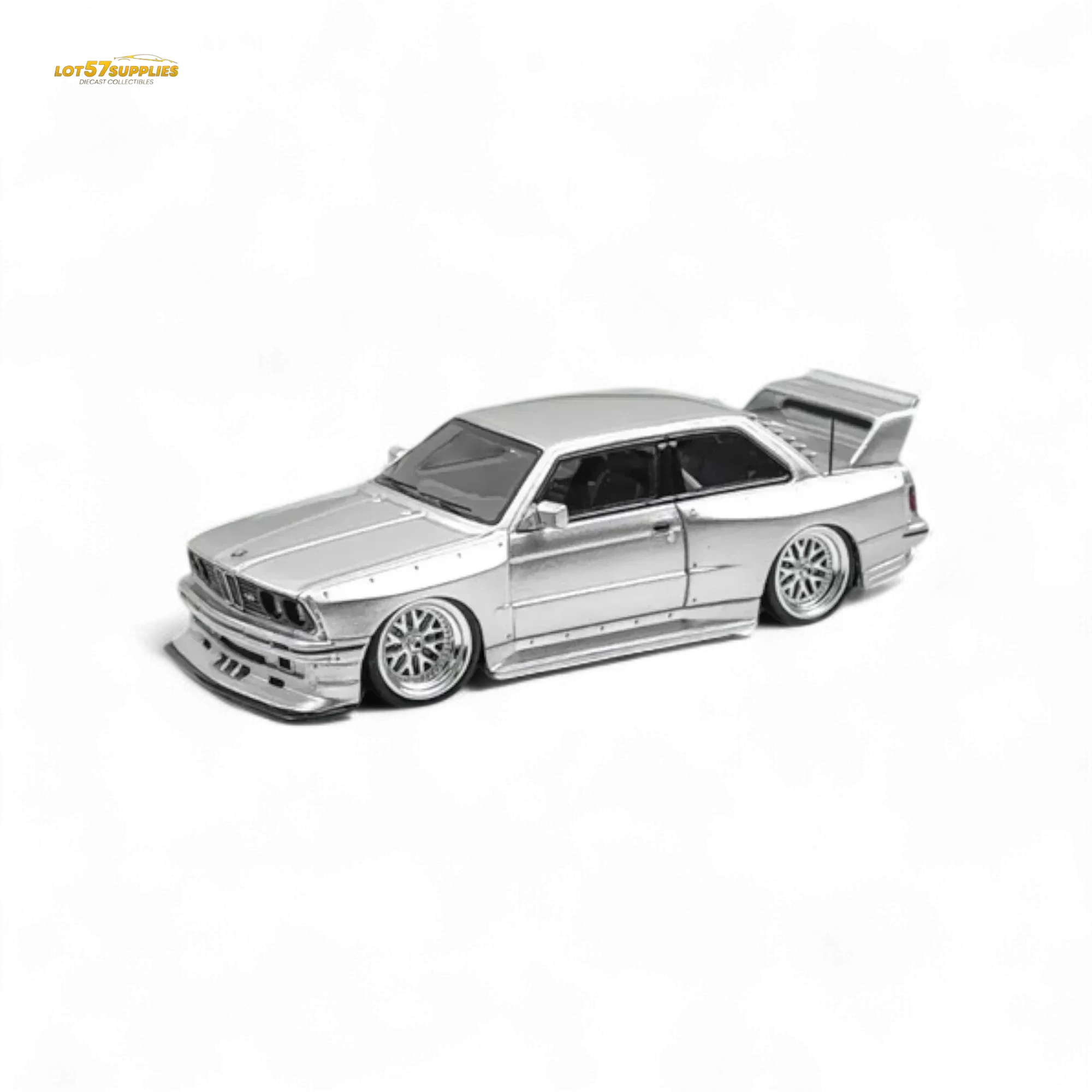 NA BMW E30 Wide-Body Silver 1:64