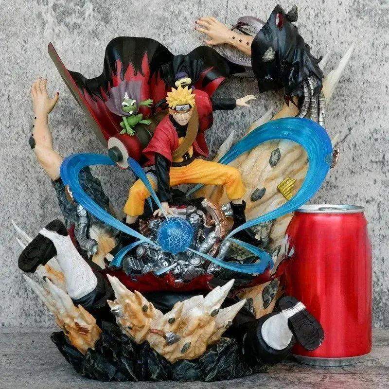 NARUTO UZUMAKI vs KAKUZU LED Anime Figurines, Naruto Shippuden Akatsuki vs Sage Mode Rasenshuriken 28 CM - Image 3