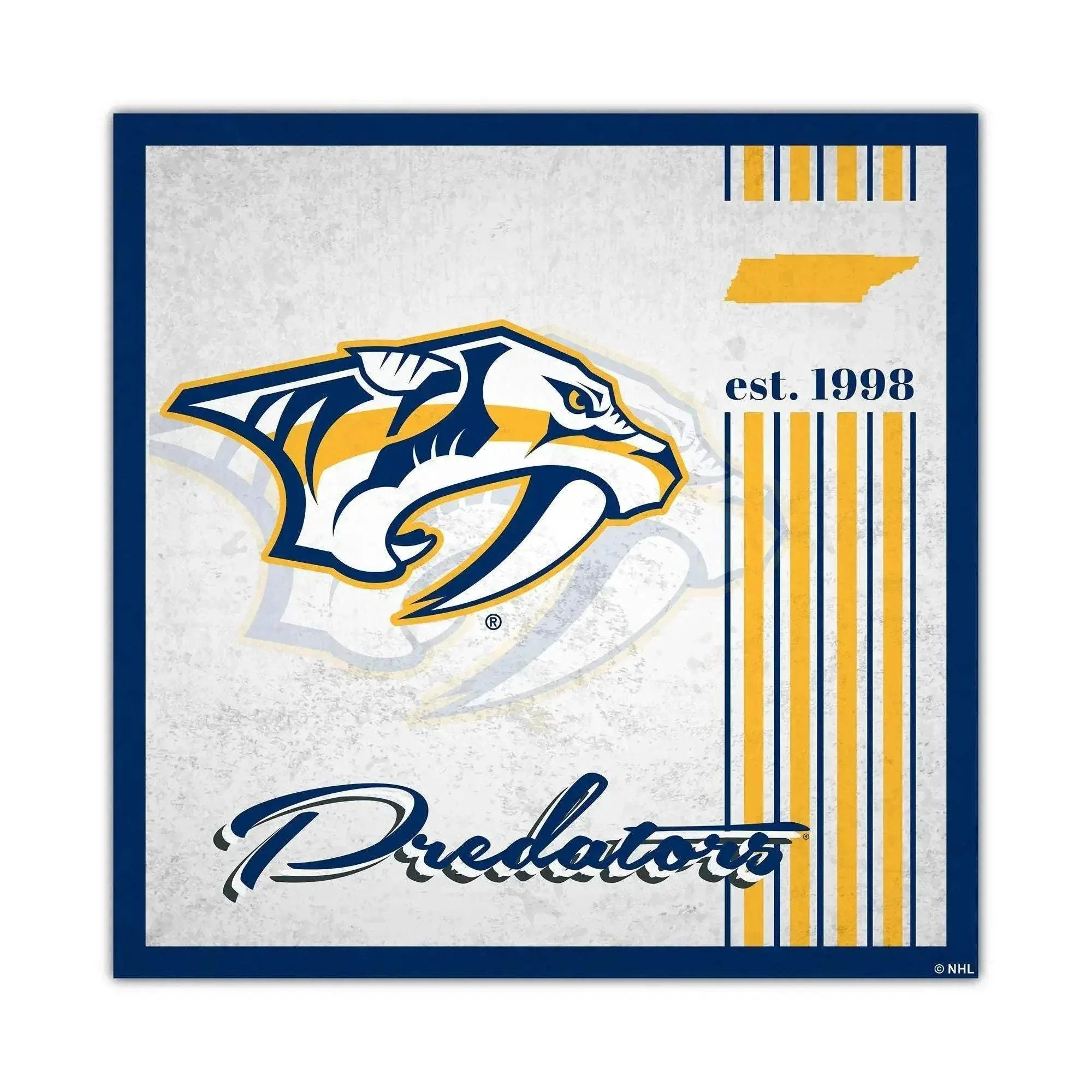 Nashville Predators Wood Sign 10x10 Album Design Custom